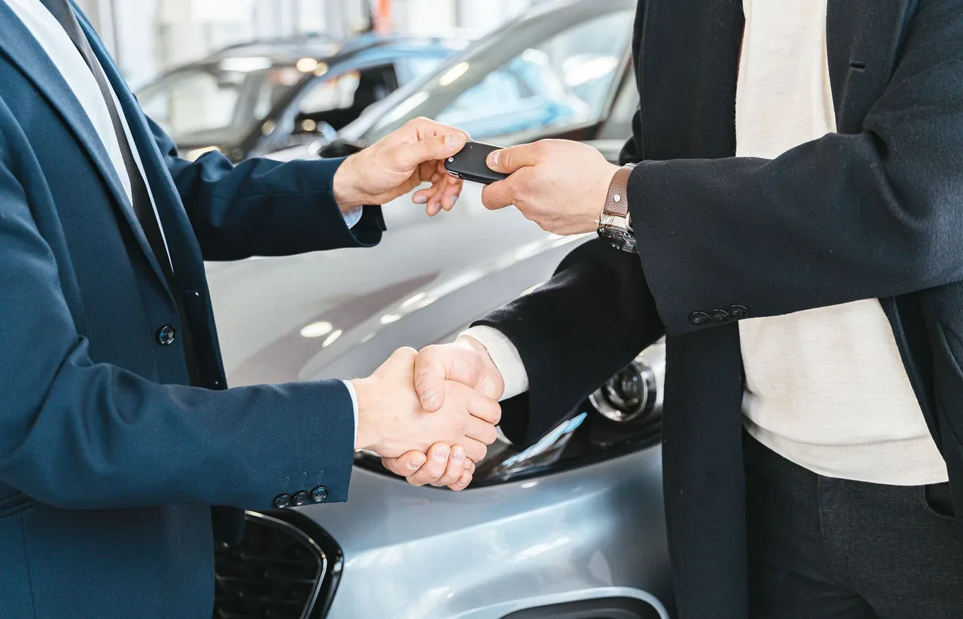 Entrega de las llaves de un coche como parte de pago